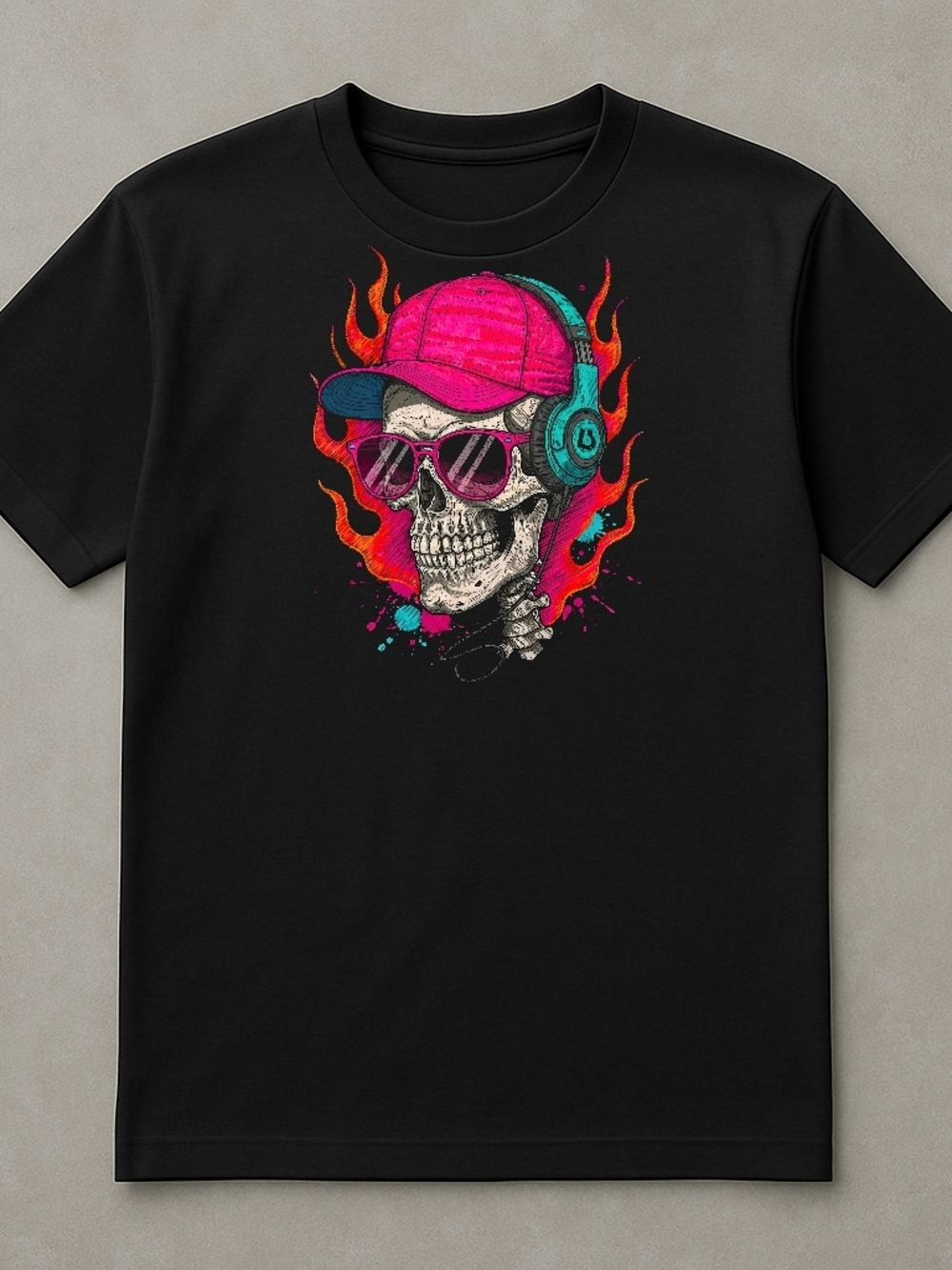 "Urban Stitch Tees" Unisex T-shirt Black Color Embroide Design